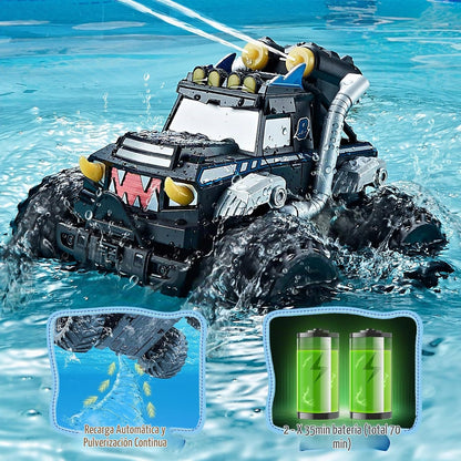 Calefwe - Coche de control remoto anfibio 3 en 1, barco a control r...