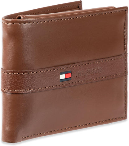 Tommy Hilfiger Cartera Passcase para hombre con ventana de identifi...