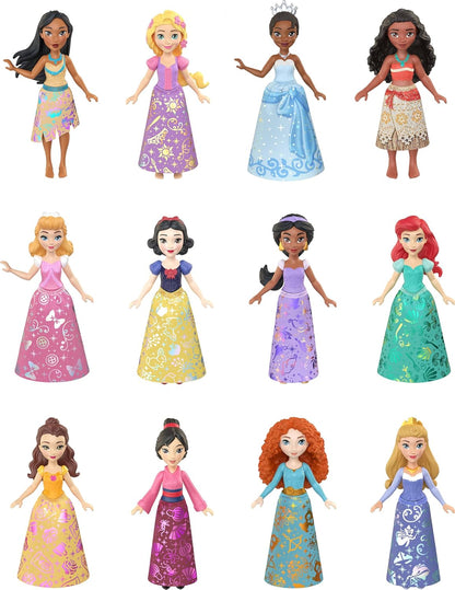 Mattel Disney Princess Ultimate Princess - Juego de 12 muñecas pequ...