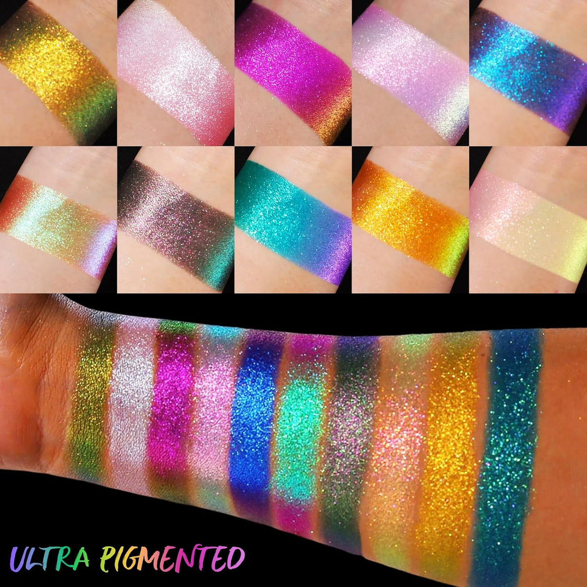 UCANBE Paleta de sombra de ojos multicromática camaleón, 10 colores...