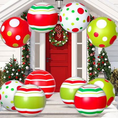 Jetec - 12 bolas inflables gigantes de Navidad de 24 pulgadas para...