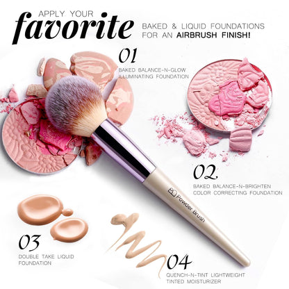 BS-MALL Juego de 18 brochas de maquillaje profesionales para base d...