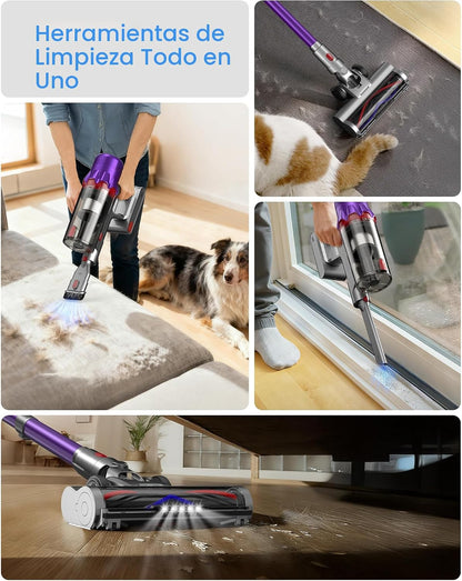 Aspiradora inalámbrica para el hogar, potente aspiradora con filtro...