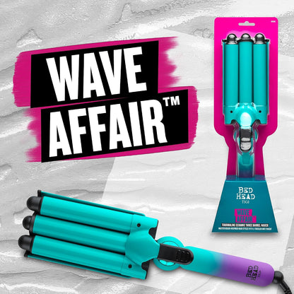 Bed Head Wave Affair Jumbo 3 barriles ondulador de pelo | Estilo rá...