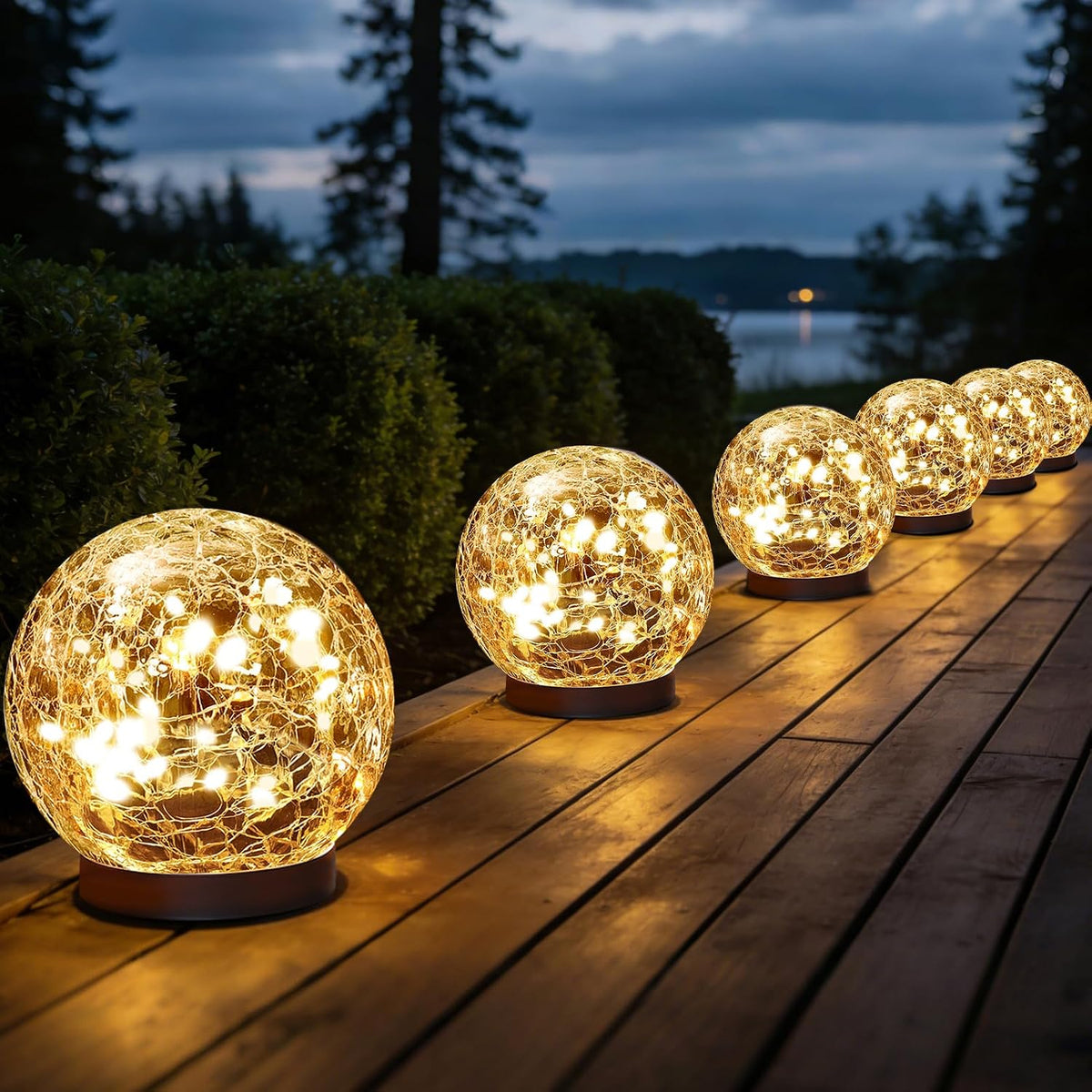 JKIMK Luces solares de globo para exteriores, impermeables, bolas s...