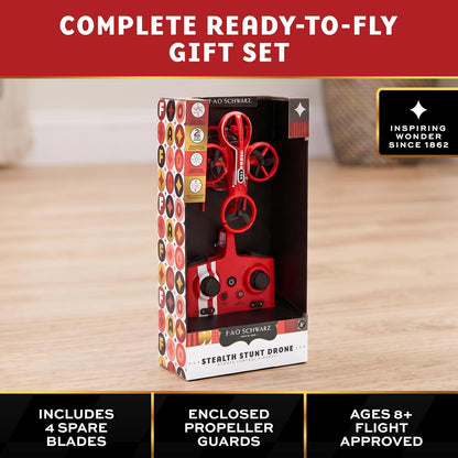 FAO Schwarz Mini dron Stealth, avión cuadricóptero RC para principi...