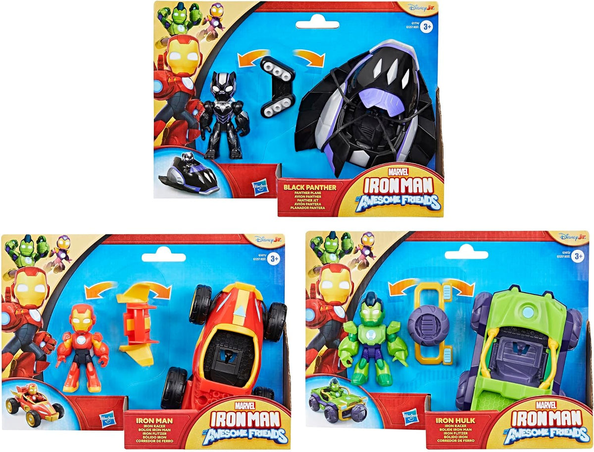 IRON MAN AND HIS AWESOME FRIENDS Paquete de juguetes de Marvel, 3 f...