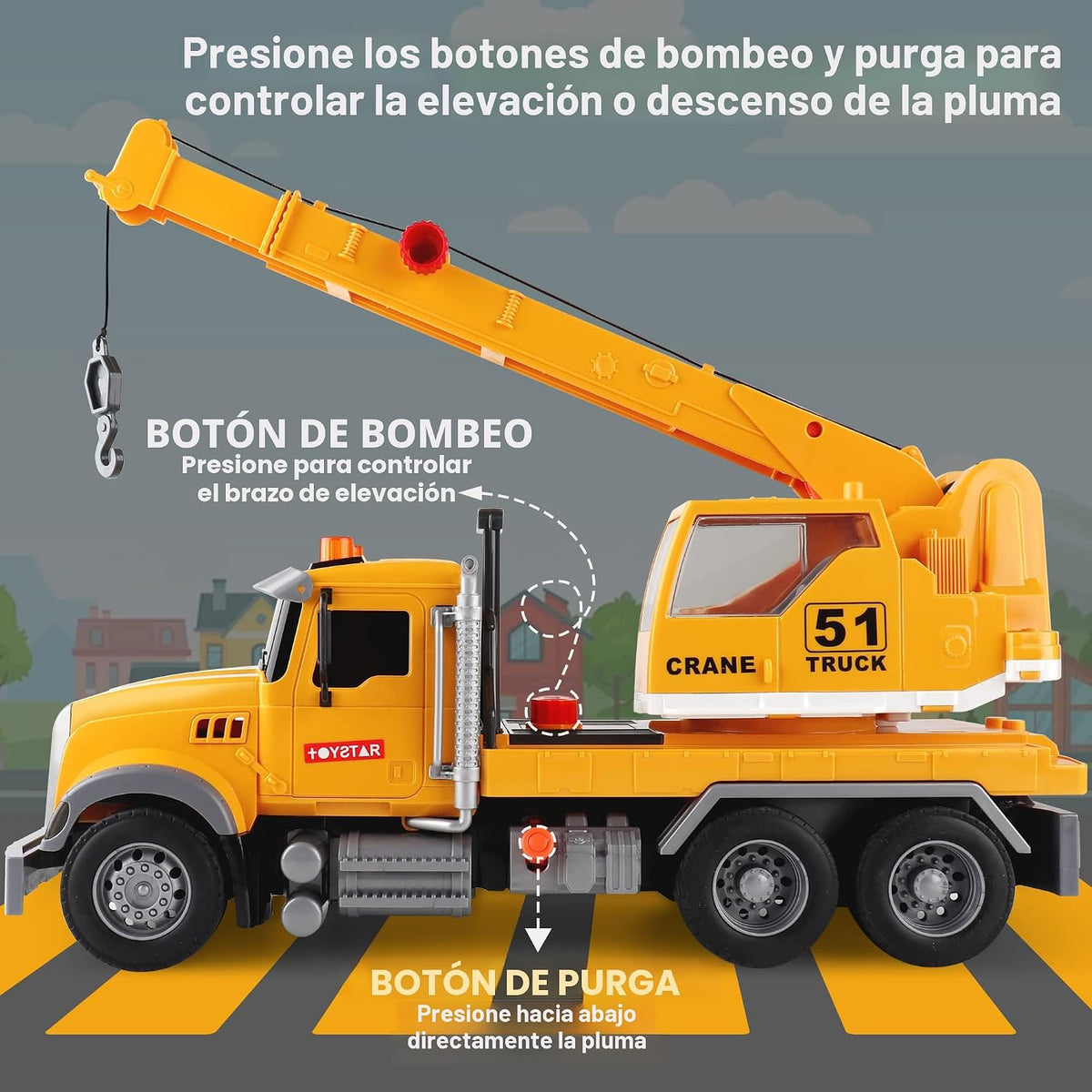 Dwi Dowellin Juguetes para niños y niñas de 3 años, camión grúa de...