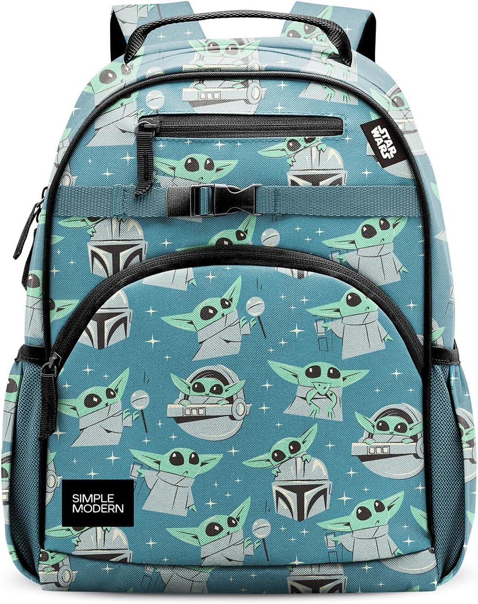 Simple Modern Mochila para niños y niñas escolares, Star Wars: Grog...