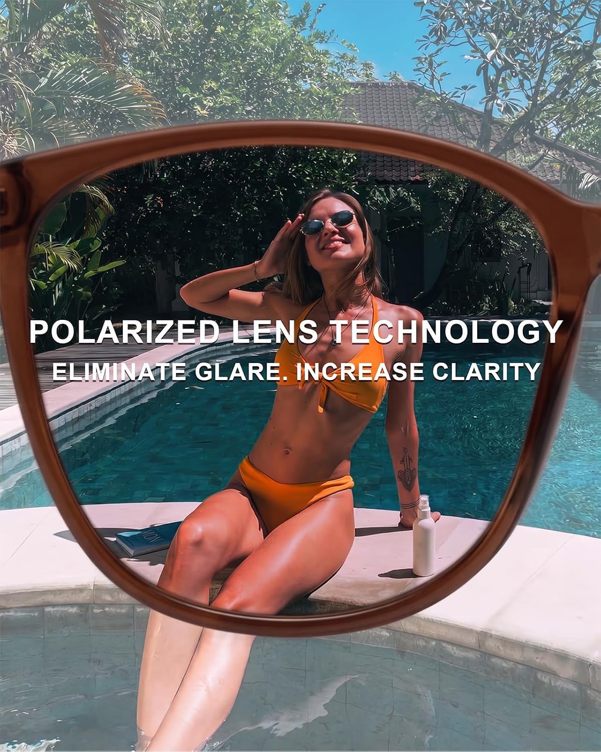 FIMILU 2 paquetes de gafas de sol para mujer, lentes polarizadas co...