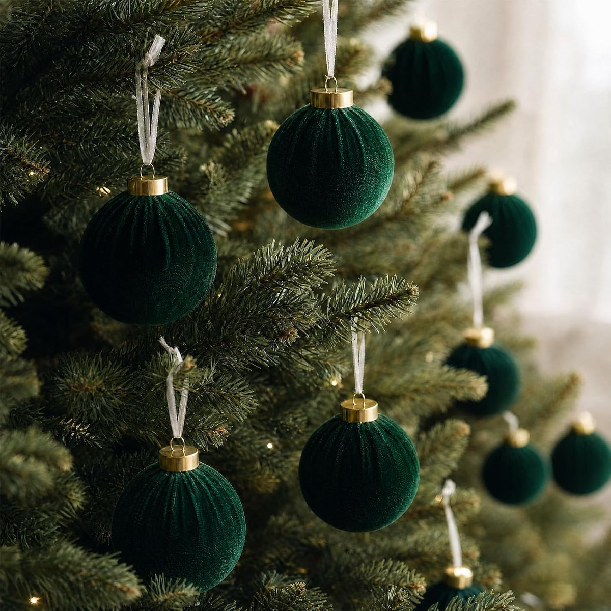 Adornos de bola de Navidad de 15 quilates, decoración de árbol de N...