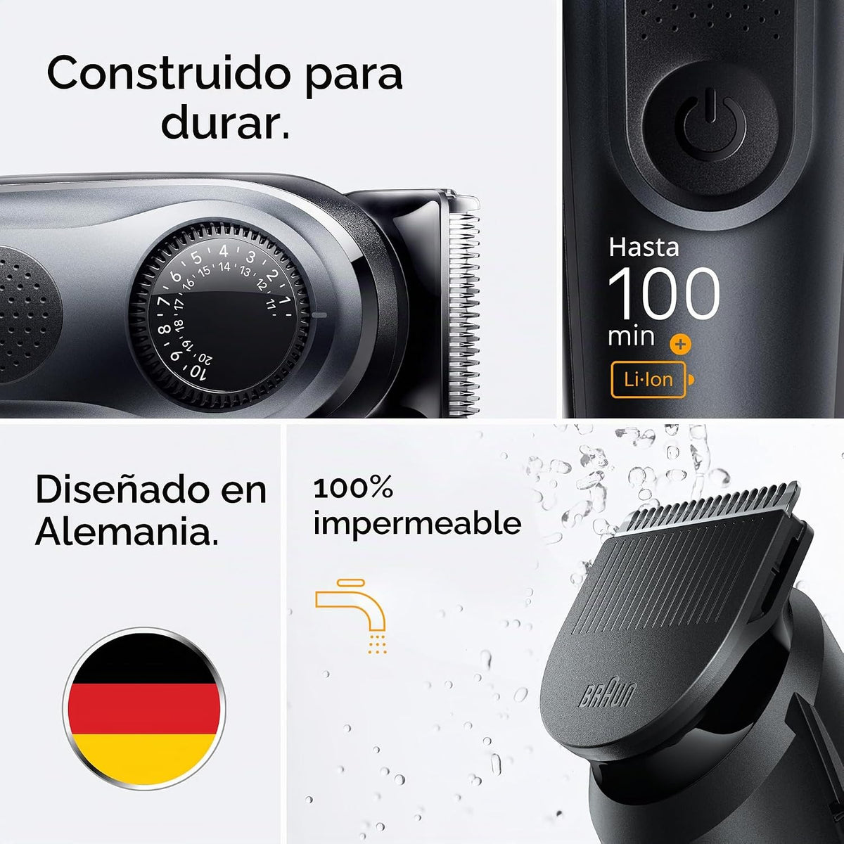 Braun Kit de Estilo Todo en Uno Serie 5 5480, Recortador 8-en-1 par...