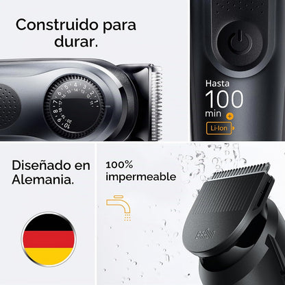 Braun Kit de Estilo Todo en Uno Serie 5 5480, Recortador 8-en-1 par...