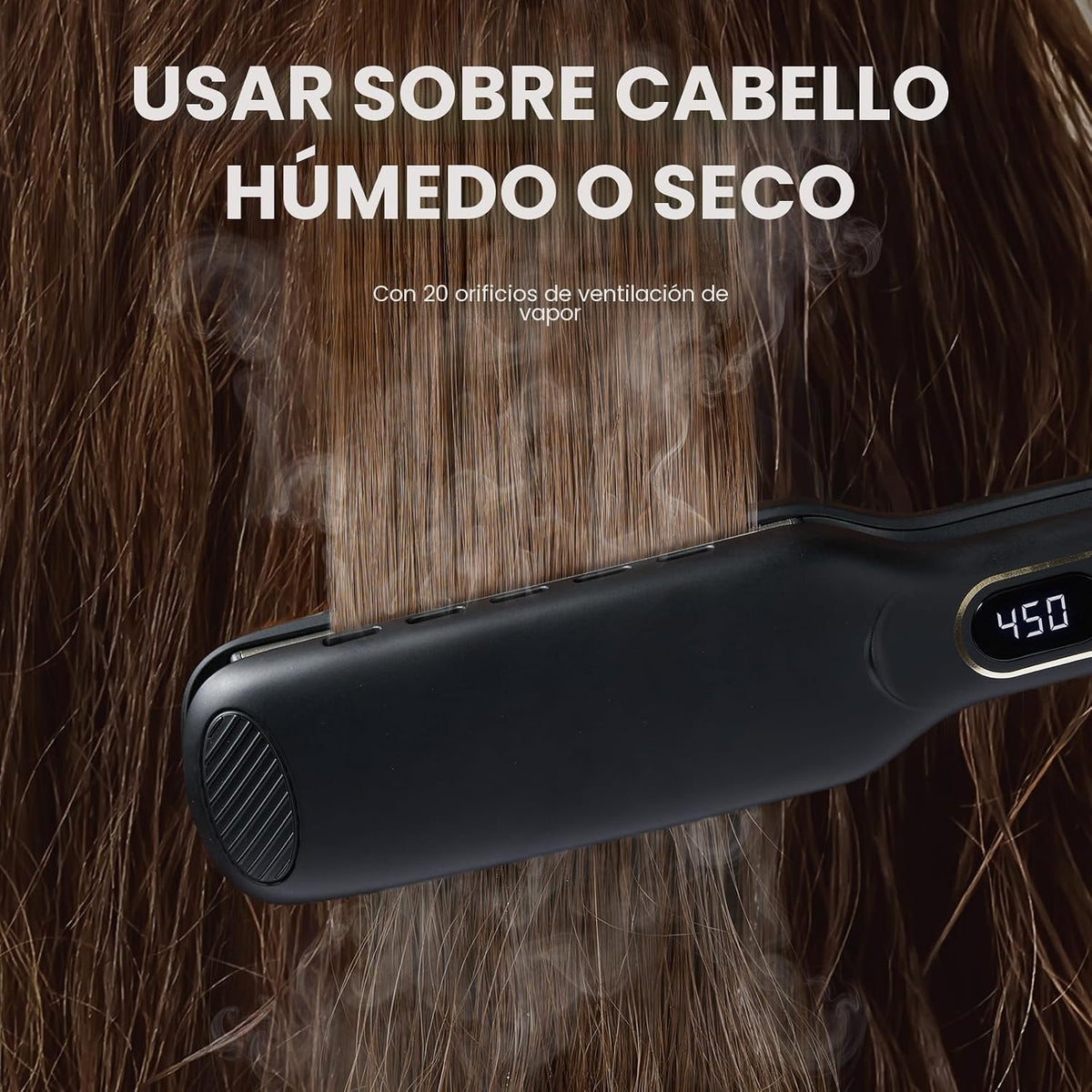 Plancha para cabello húmedo a liso Wavytalk, plancha alisadora con...
