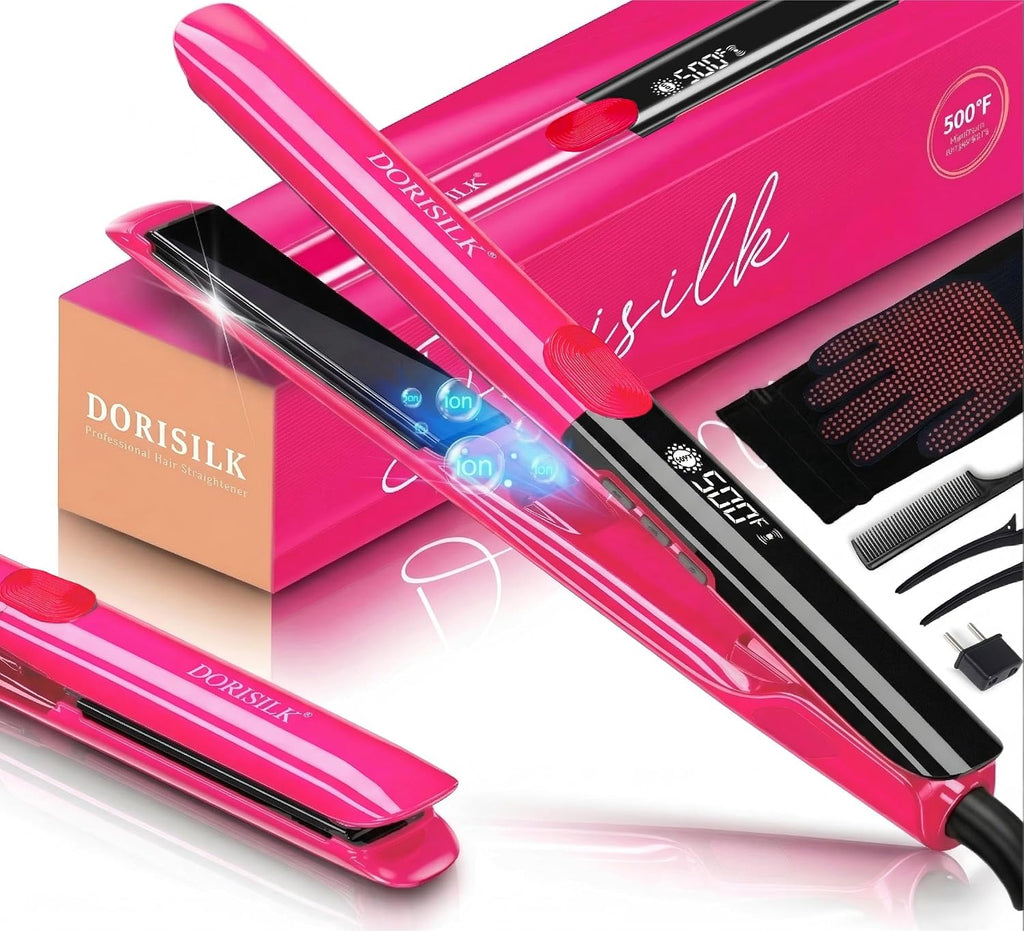 DORISILK Plancha de pelo profesional de alta temperatura de 500 gra...