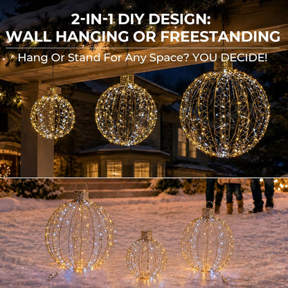 Starfree 6 bolas LED grandes de Navidad iluminadas de 19 pulgadas +...