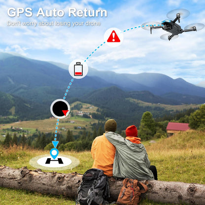 Dron con cámara para adultos - Cámara HD 2K FPV Live Video, GPS Dro...