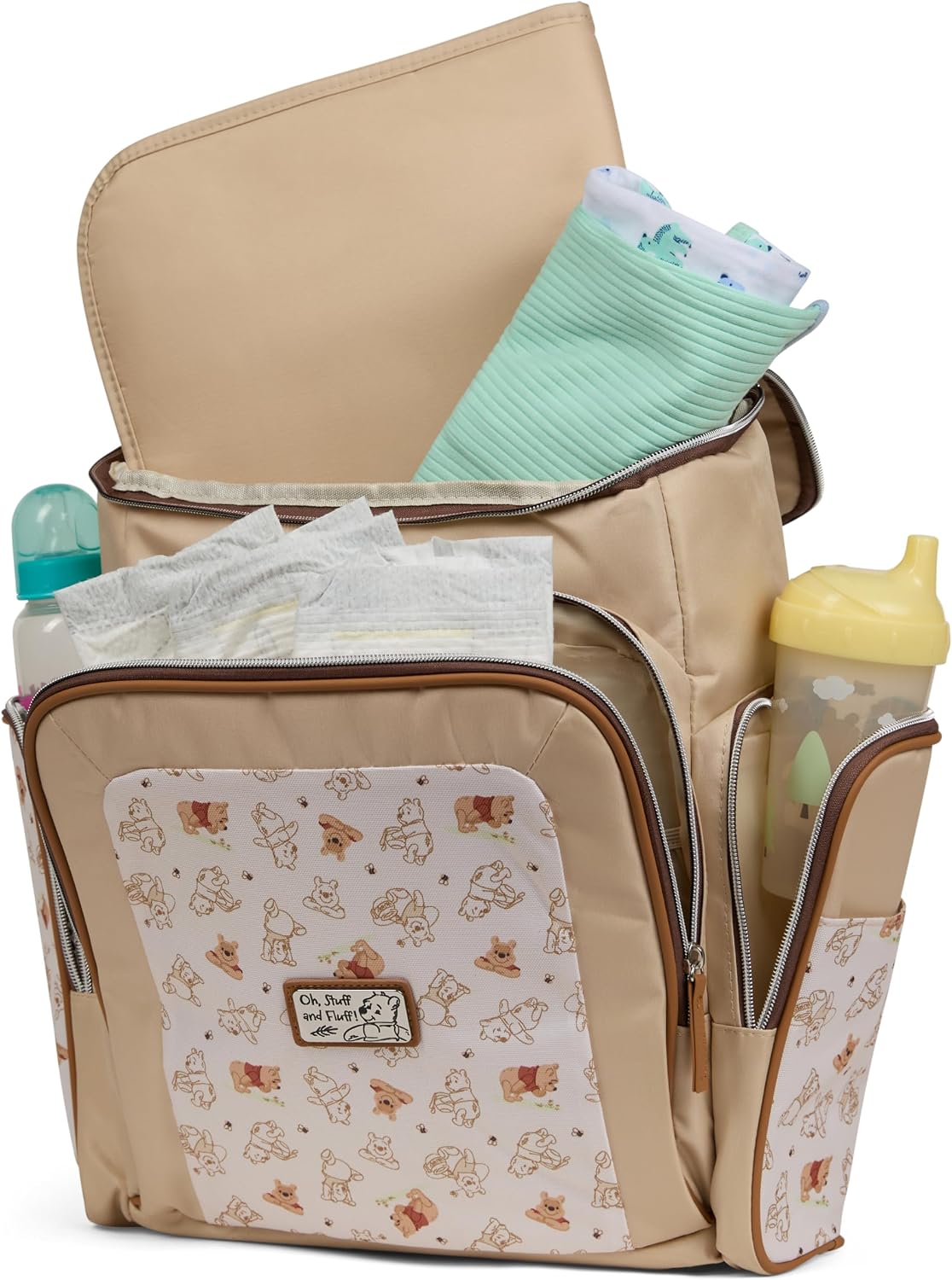 Disney Winnie the Pooh - Mochila para pañales con cambiador, bolsa...