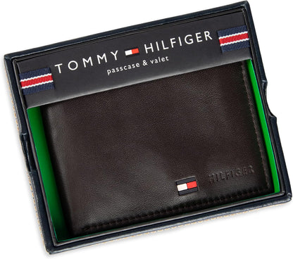 Tommy Hilfiger Cartera Passcase para hombre con ventana de identifi...