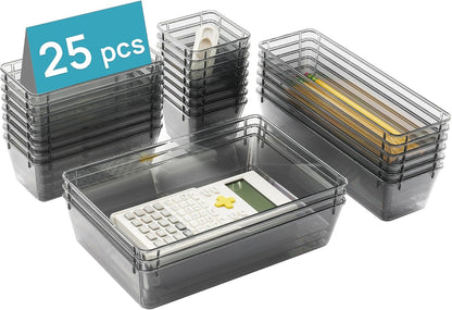 Vtopmart Paquete de 25 organizadores de cajones de plástico con | O...