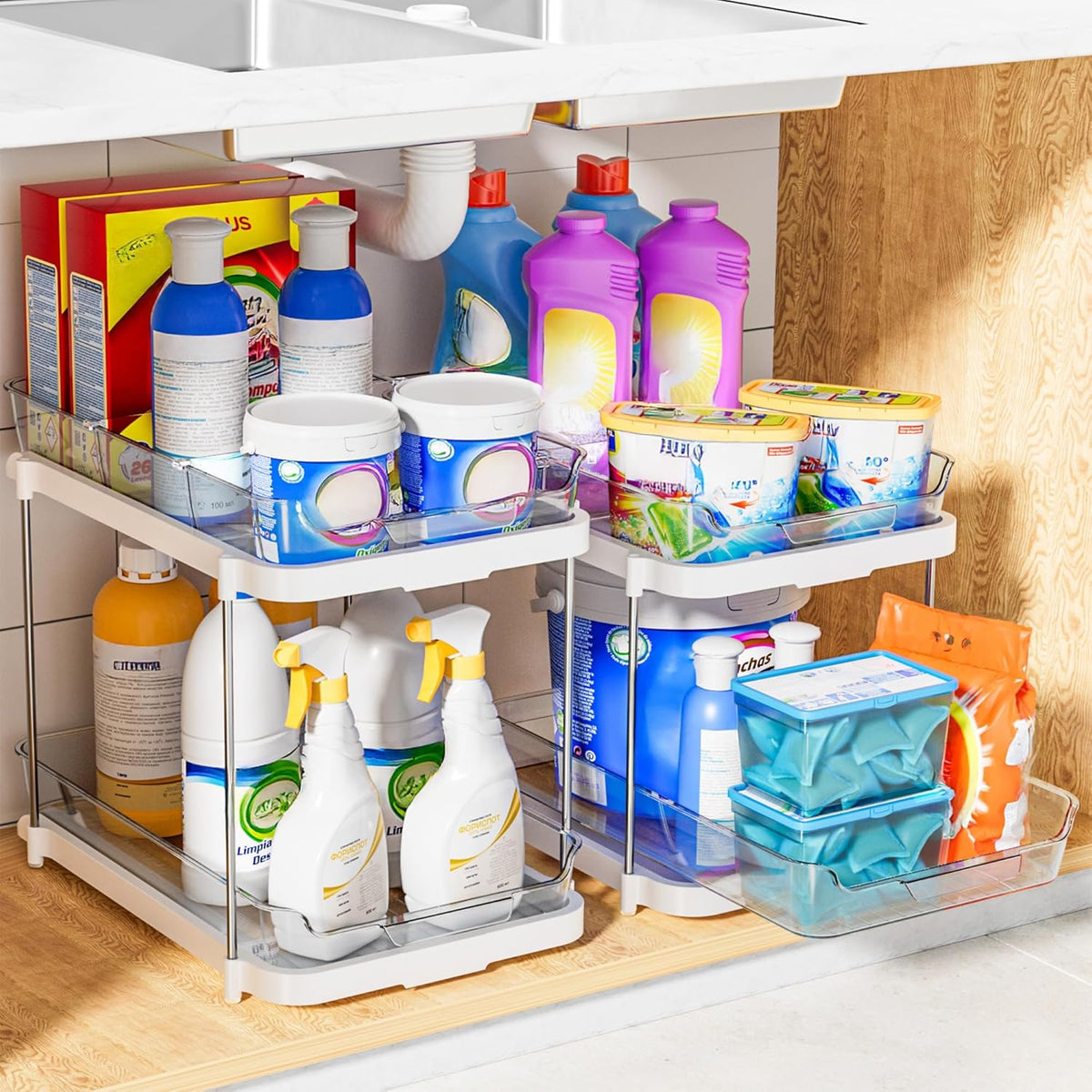 Delamu Organizadores y Almacenamiento Multiusos para Baño Debajo de...
