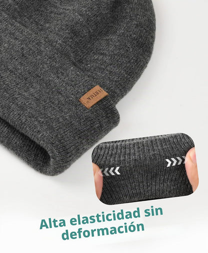 FURTALK Gorro para Hombres y Mujeres con Puños Tejido Grueso Unisex...