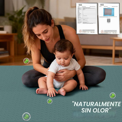 Esterilla grande de yoga de 8 mm (6' x 4') - Extra larga y...