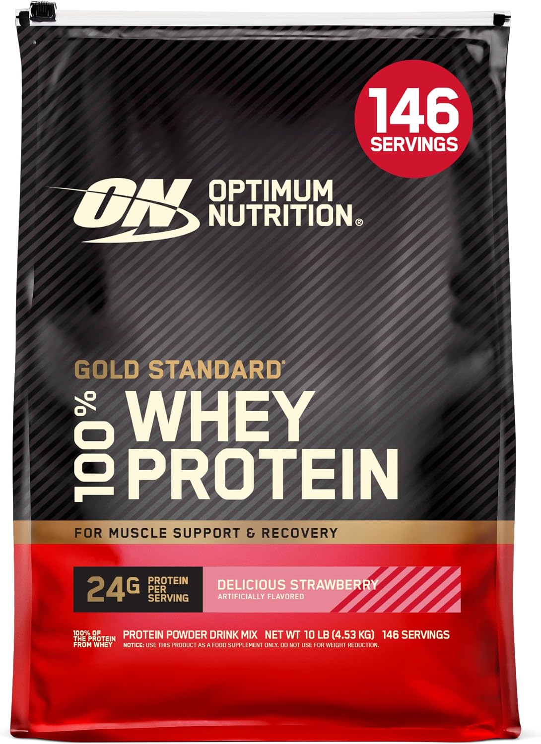 Optimum Nutrition Estándar dorado 100% Proteína de Suero de Leche e...