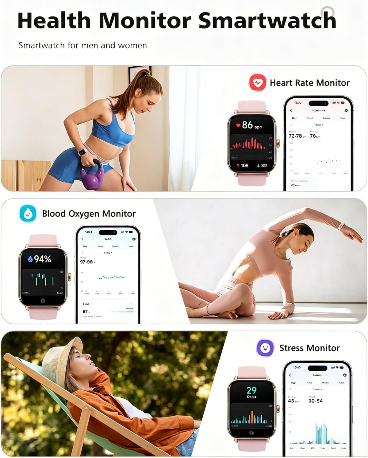 Relojes inteligentes Quican para mujer, relojes inteligentes Alexa...