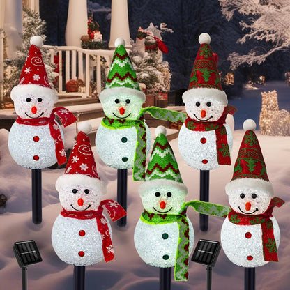 TAILERRI - Luces solares de Navidad con diseño de muñeco de nieve p...