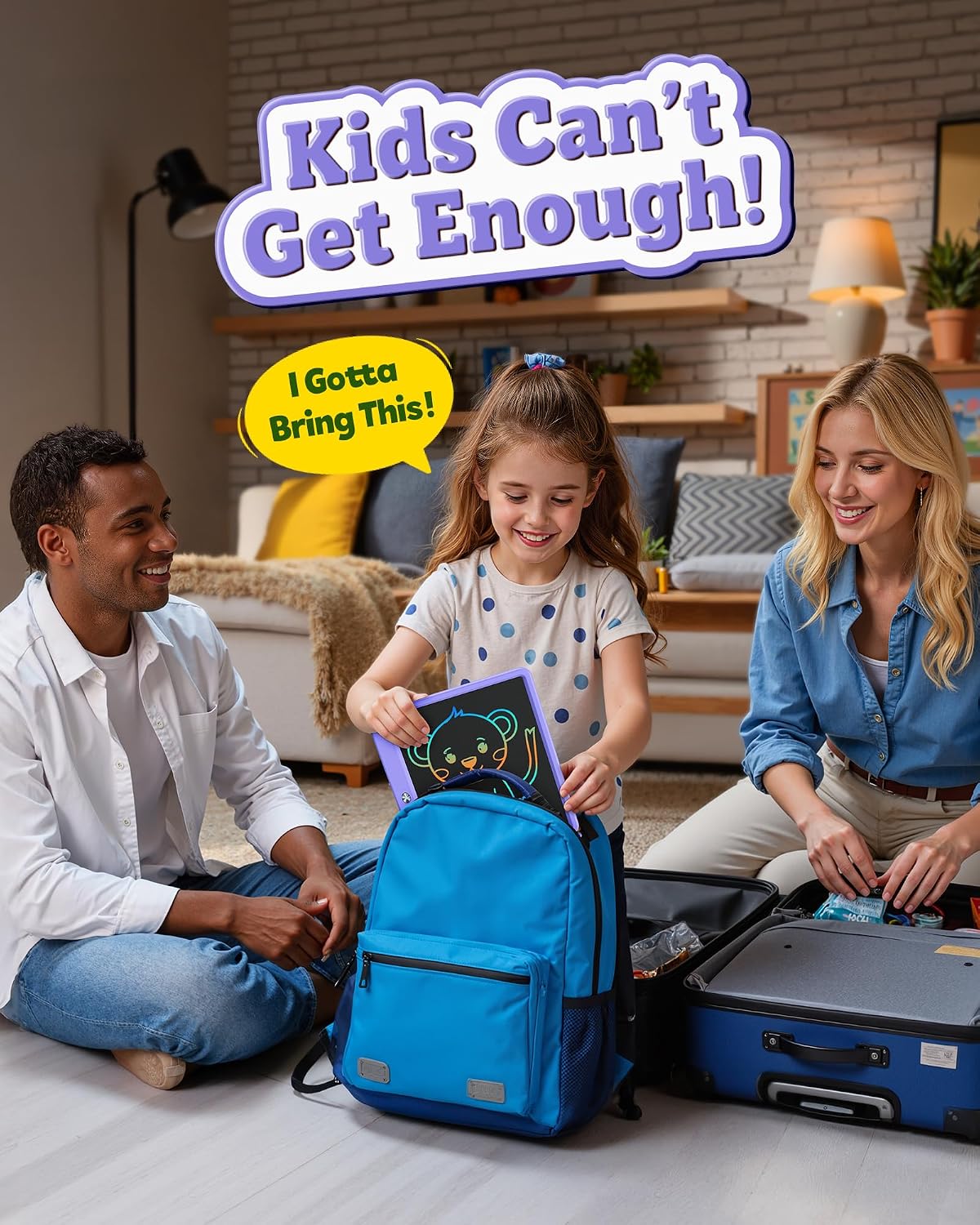 Bravokids Tableta de escritura LCD de 12 pulgadas para niños de 3 a...