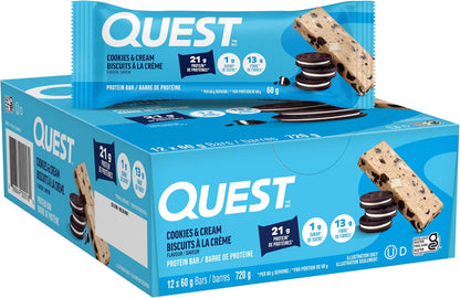 Quest Nutrition - Barras de proteína de galletas y crema, 0.74 oz d...