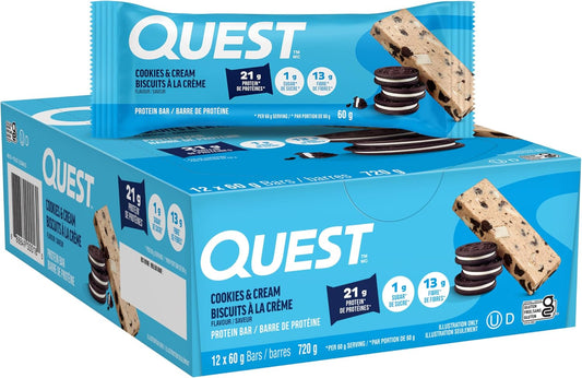 Quest Nutrition - Barras de proteína de galletas y crema, 0.74 oz d...