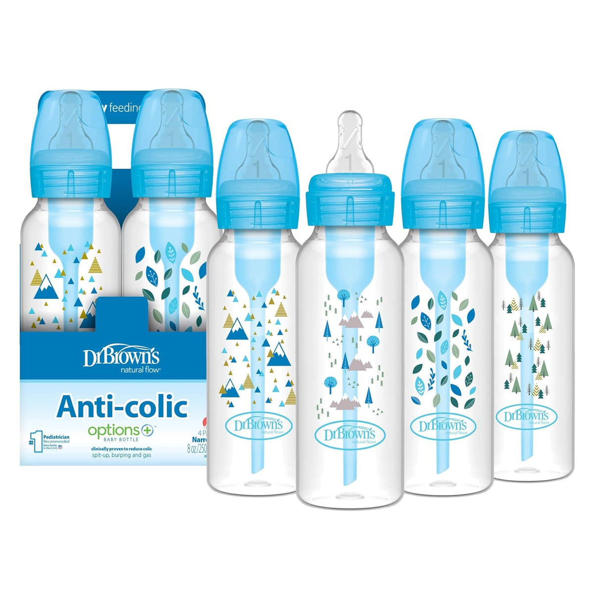 Dr. Brown's Natural Flow Anti-Colic Options+ Biberón de cuello...