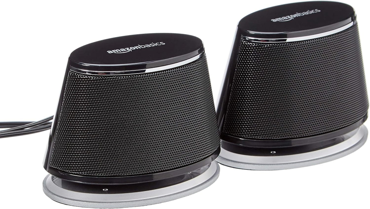 Amazon Basics - Altavoces de computadora alimentados por USB con so...