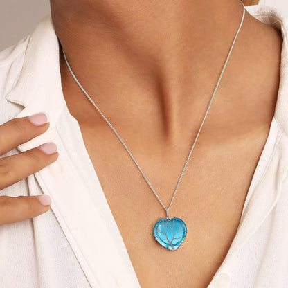 Bestyle Collar de cristal curativo envuelto en árbol de la vida, co...