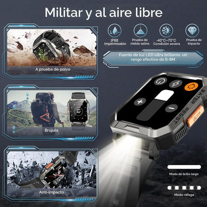 Reloj inteligente militar para hombre (respuesta\/hacer llamadas),...