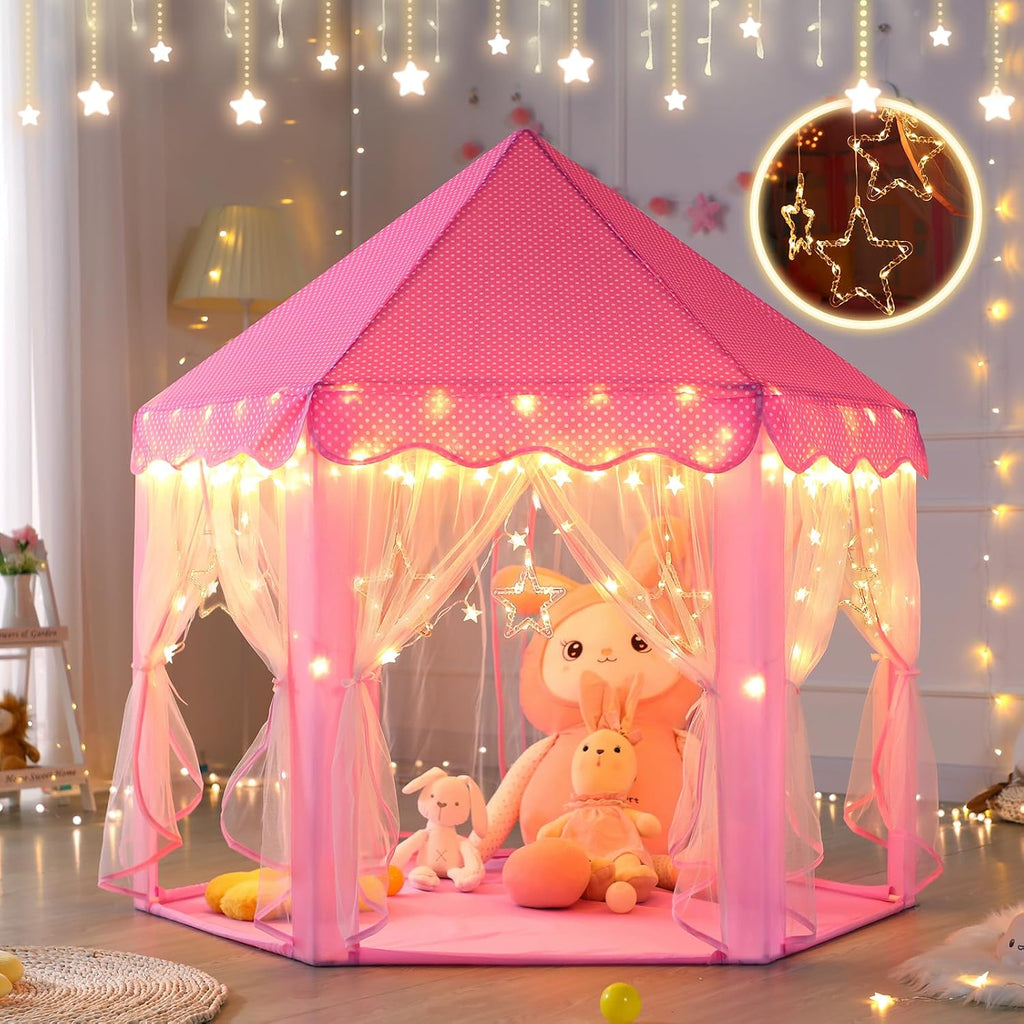Monobeach - Tienda de campaña estilo castillo de princesa para niña...