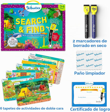 Skillmatics Buscar y encontrar - Actividad de aprendizaje preescola...