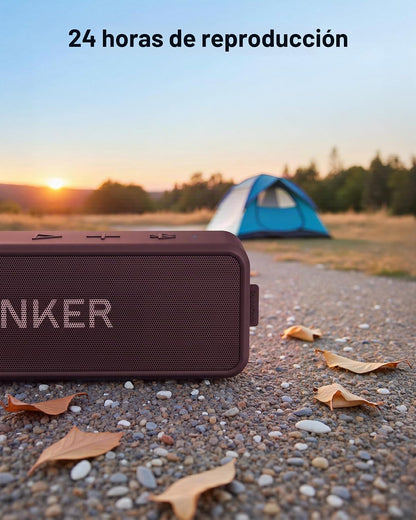 Anker Soundcore 2 Altavoz Bluetooth portátil, 24 horas de reproducc...