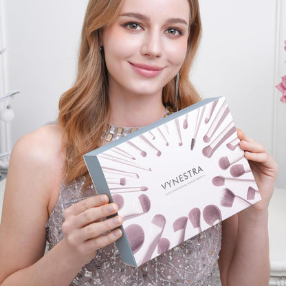 Vynestra Juego de 30 brochas de maquillaje de grado profesional con...