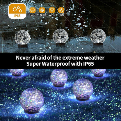 JKIMK Luces solares de globo para exteriores, impermeables, bolas s...