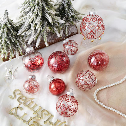 Wironlst Adornos de Bolas de Navidad Irrompibles Transparentes de P...