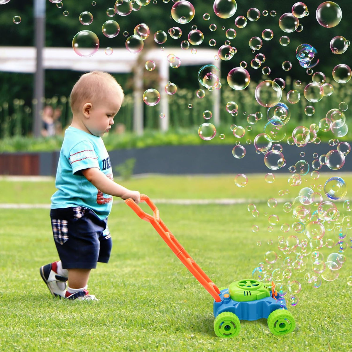 Lydaz Cortacésped de burbujas para niños pequeños de 1 a 3 años, má...
