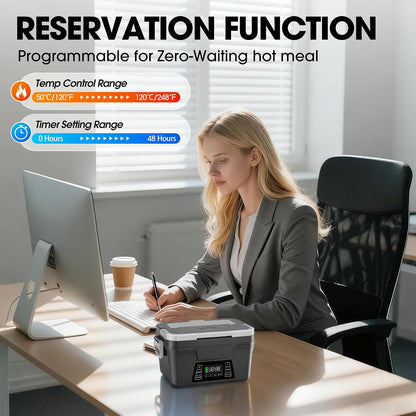 Herrfilk Fiambrera eléctrica inalámbrica para adultos con control d...
