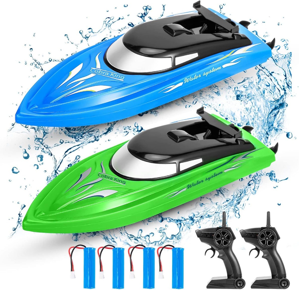 Lumiparty Paquete de 2 botes a control remoto, barcos de control re...