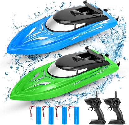 Lumiparty Paquete de 2 botes a control remoto, barcos de control re...