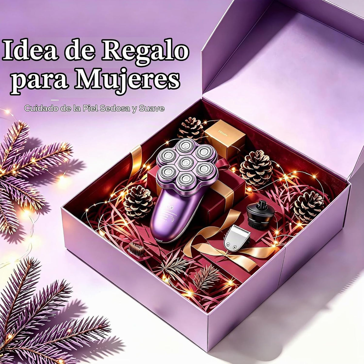 Maquinillas de afeitar eléctricas 5 en 1 para mujer, afeitadora de...