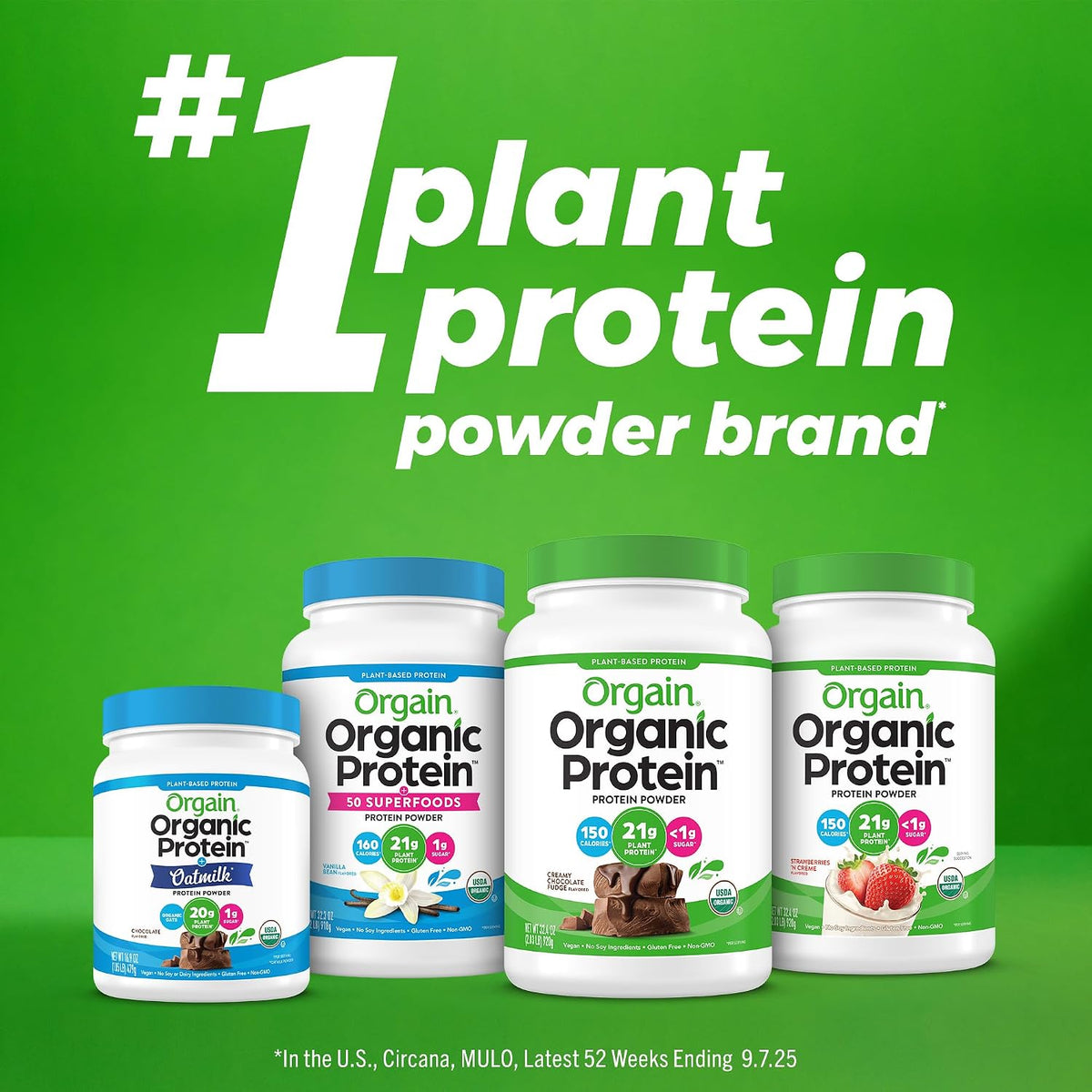 Orgain Proteína en polvo vegana orgánica de 0.74 oz, fresas y crema...
