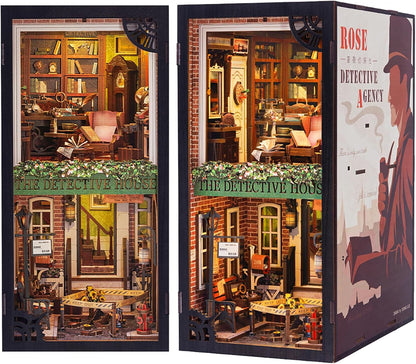 CUTEBEE Kit de rincón de libros - Kit de casa de muñecas en miniatu...